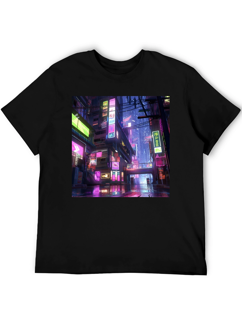 Cyberpunk Cityscape Graphic Tee