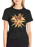 Dino Stats Black Graphic T-Shirt