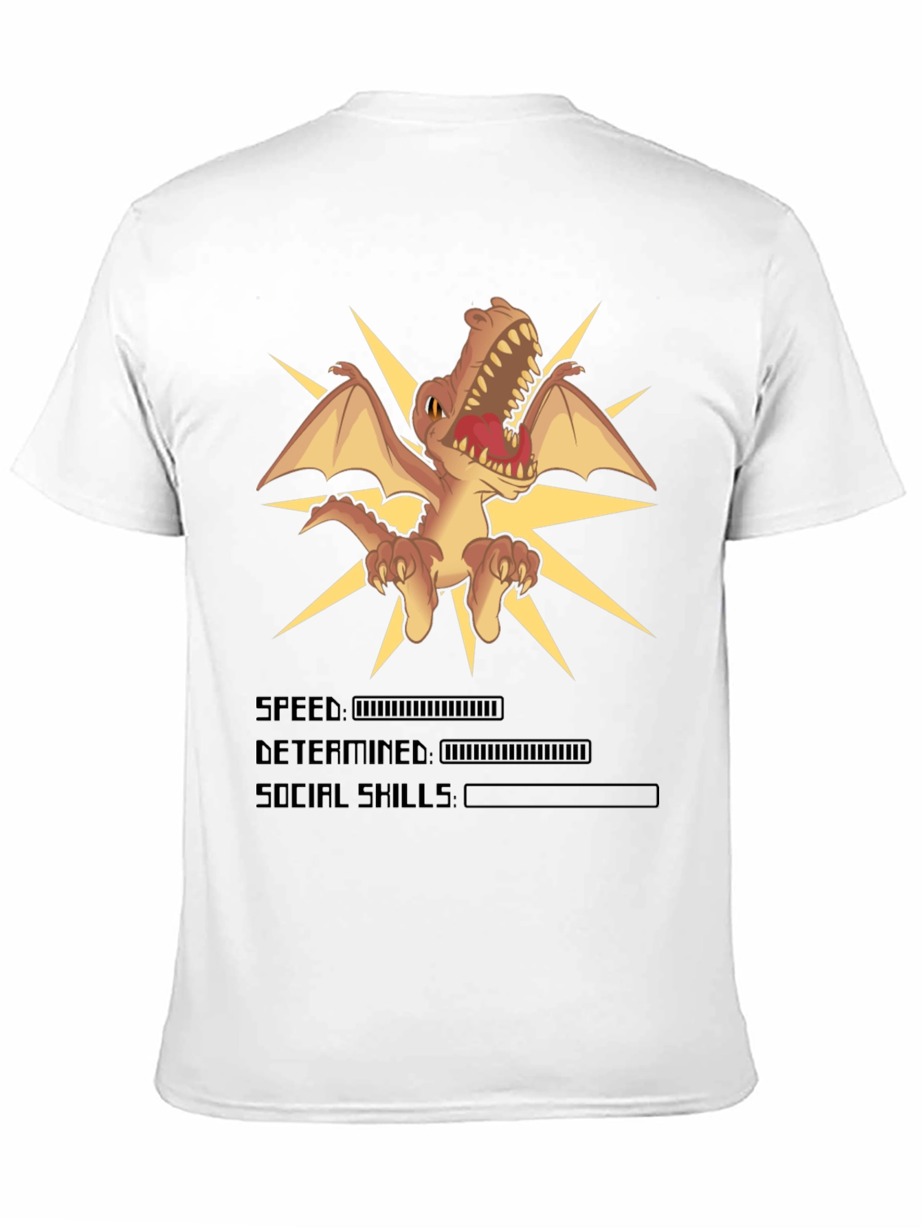 Dino Stats Black Graphic T-Shirt