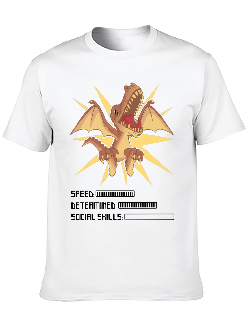 Dino Stats Black Graphic T-Shirt