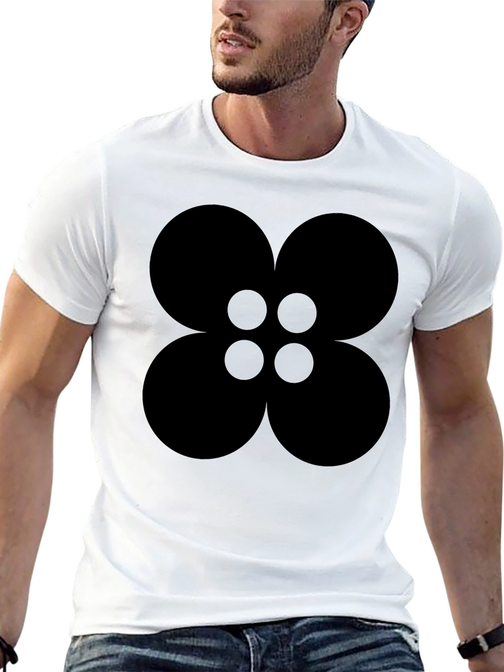 Abstract Flower T-Shirt - Modern Geometric Design