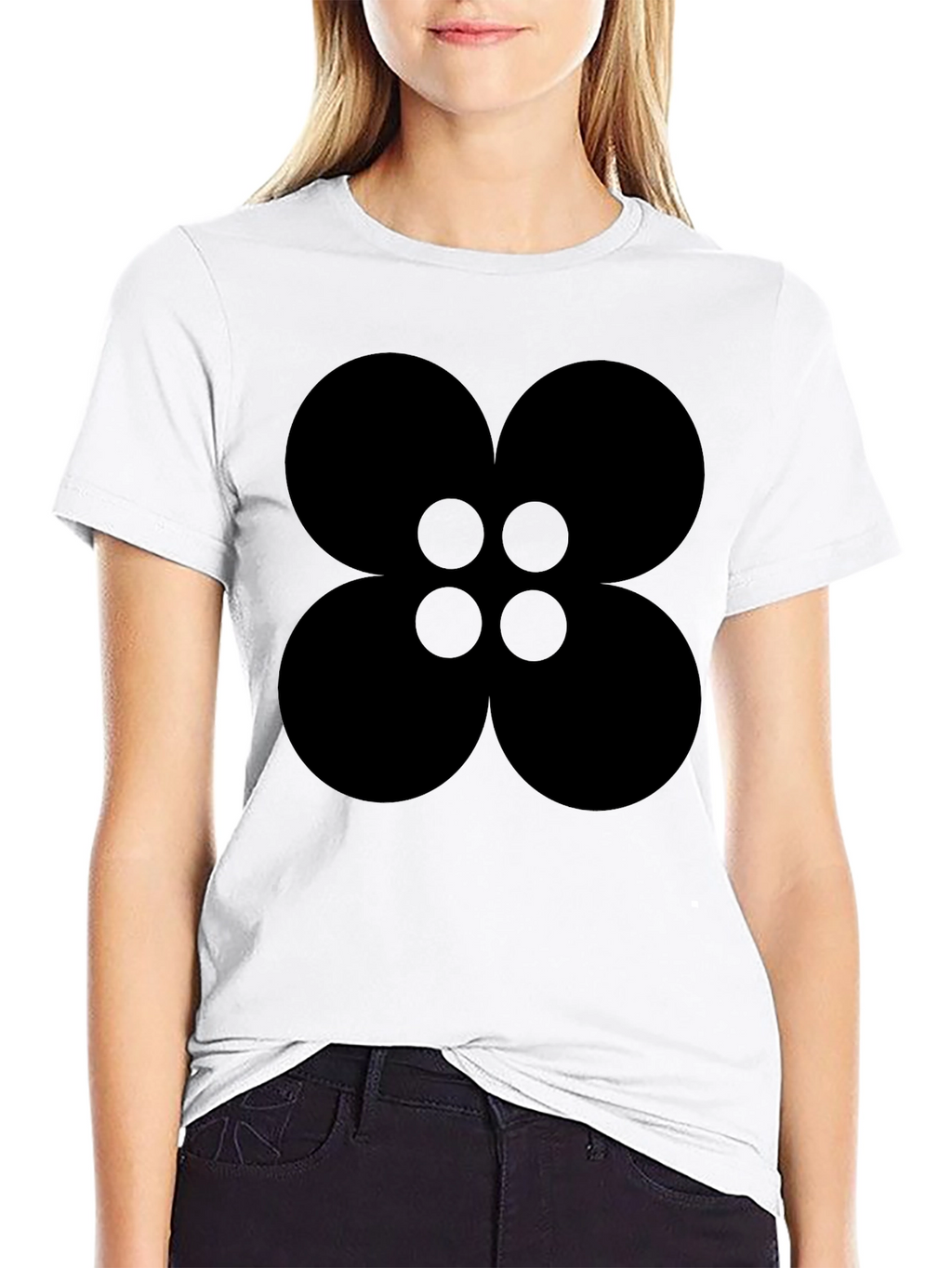 Abstract Flower T-Shirt - Modern Geometric Design