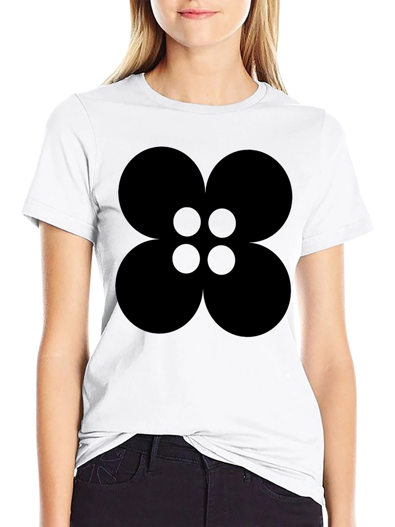 Abstract Flower T-Shirt - Modern Geometric Design