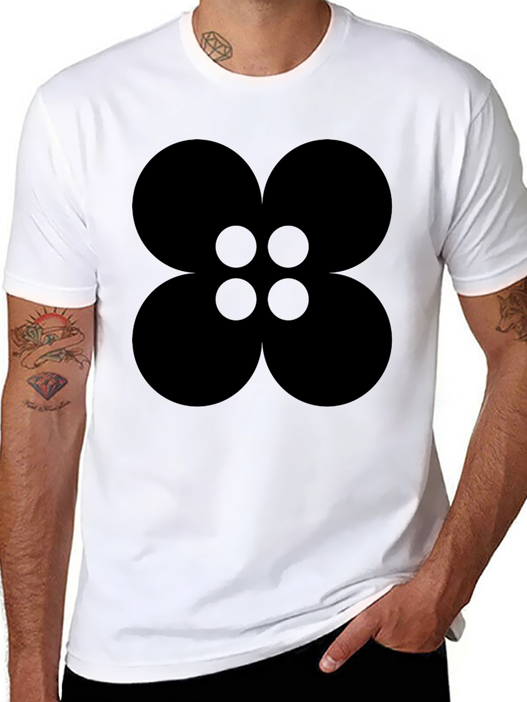 Abstract Flower T-Shirt - Modern Geometric Design