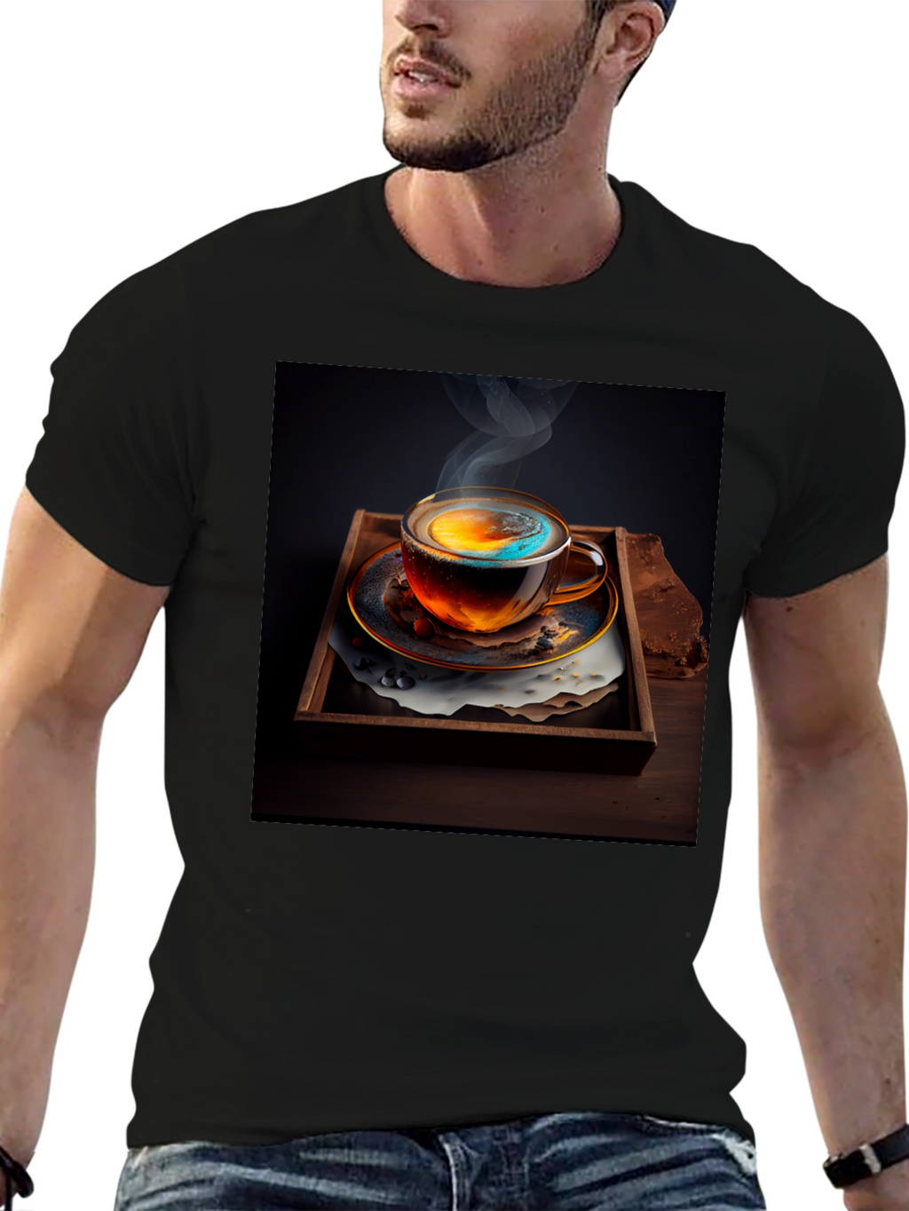Galaxy Brew Tee - Unique Coffee Art Shirt
