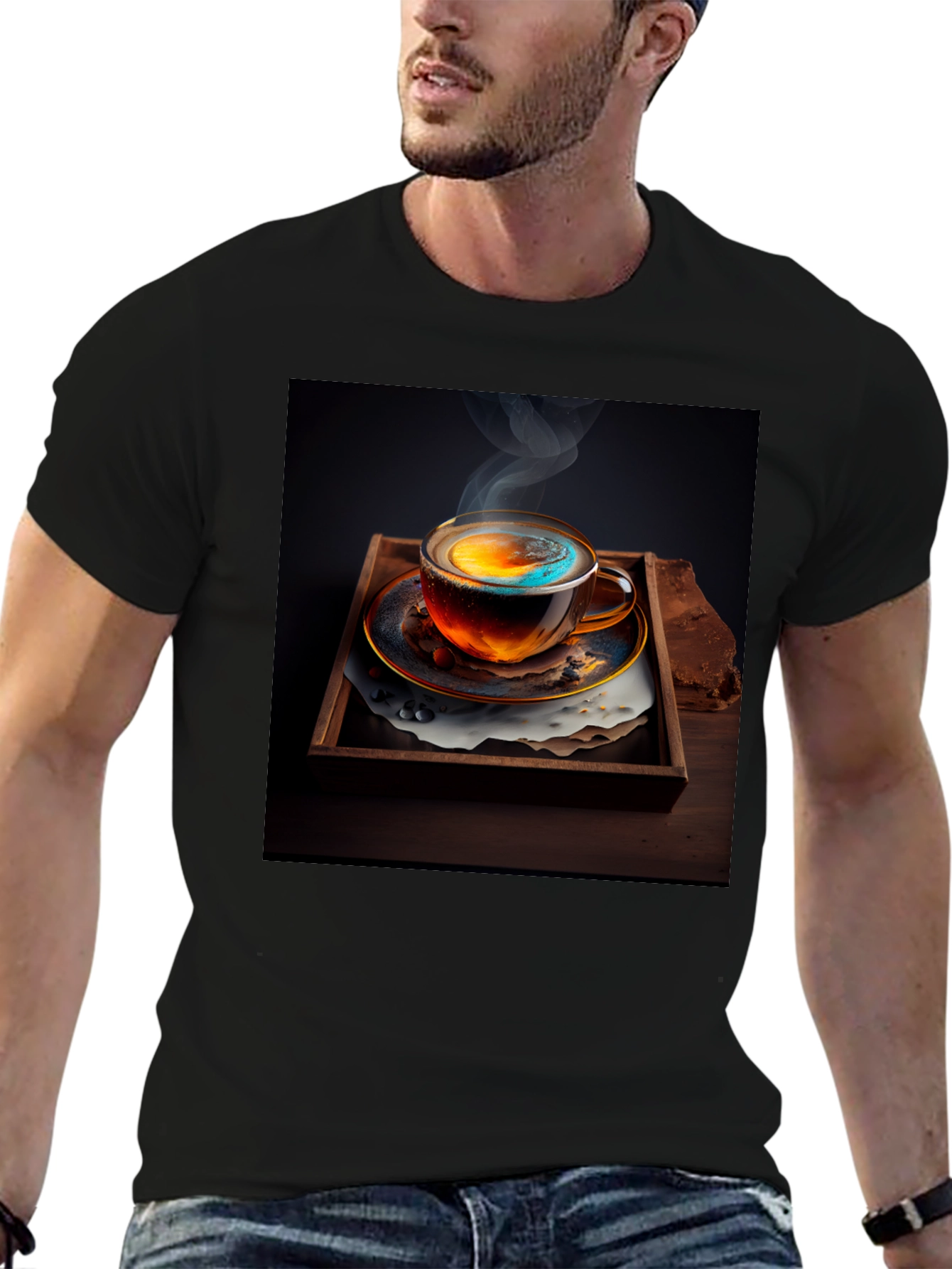 Galaxy Brew Tee - Unique Coffee Art Shirt