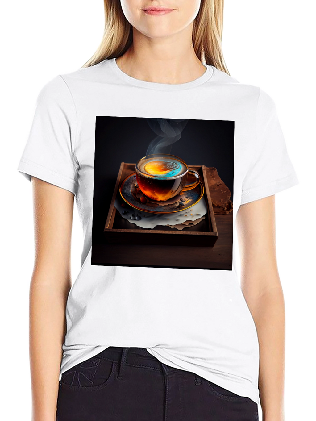 Galaxy Brew Tee - Unique Coffee Art Shirt