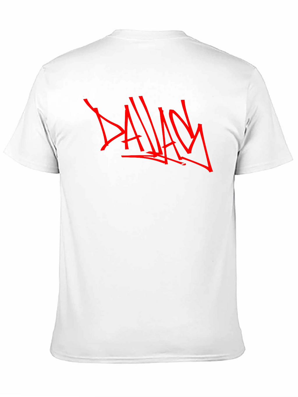 Mens Black T-Shirt with Bold Red Graffiti Design