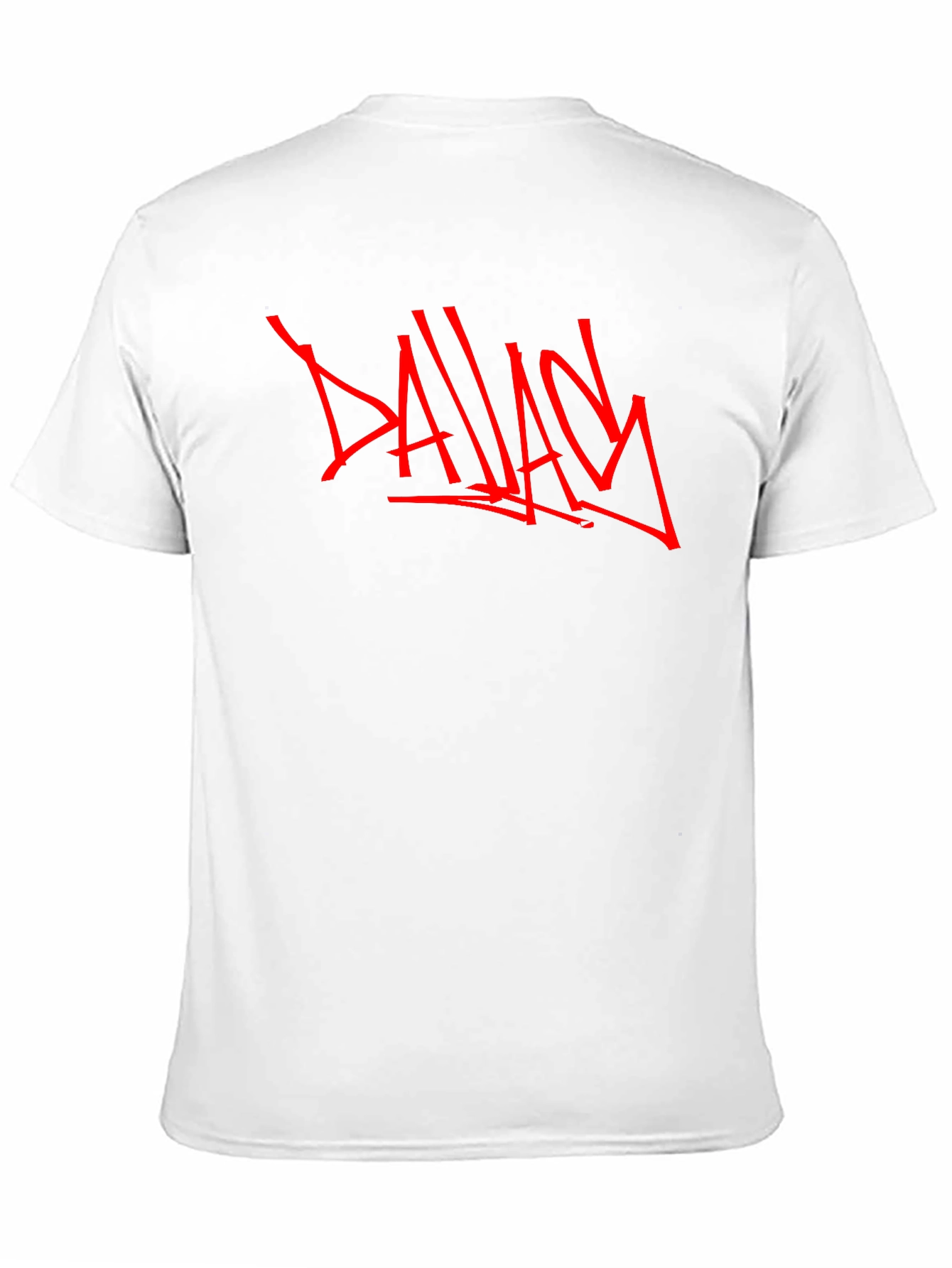 Mens Black T-Shirt with Bold Red Graffiti Design
