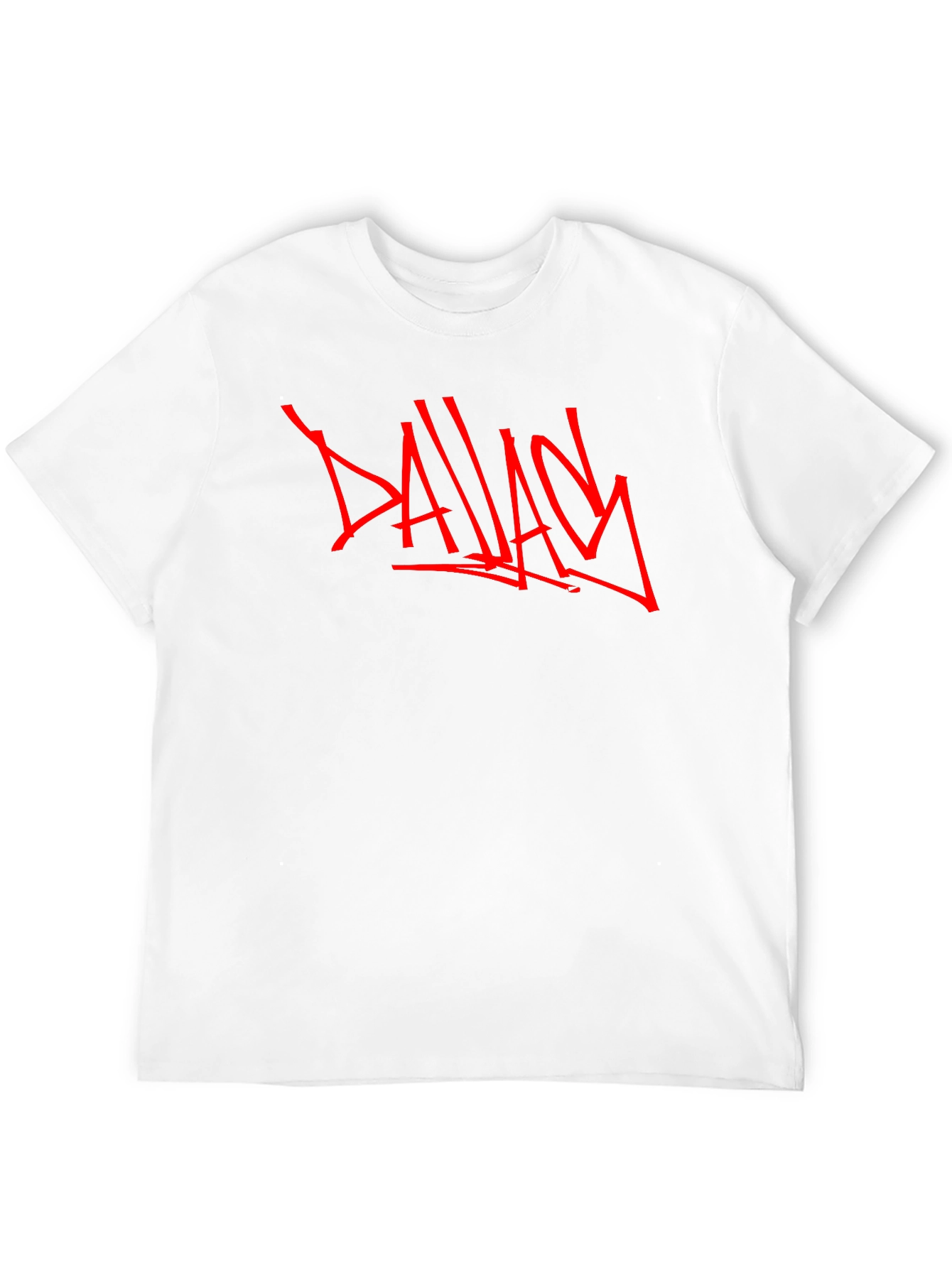 Mens Black T-Shirt with Bold Red Graffiti Design