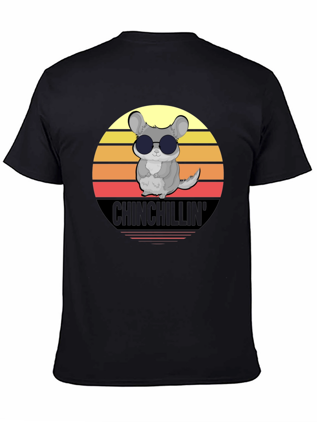 Chinchillin T-Shirt - Retro Sunset Graphic