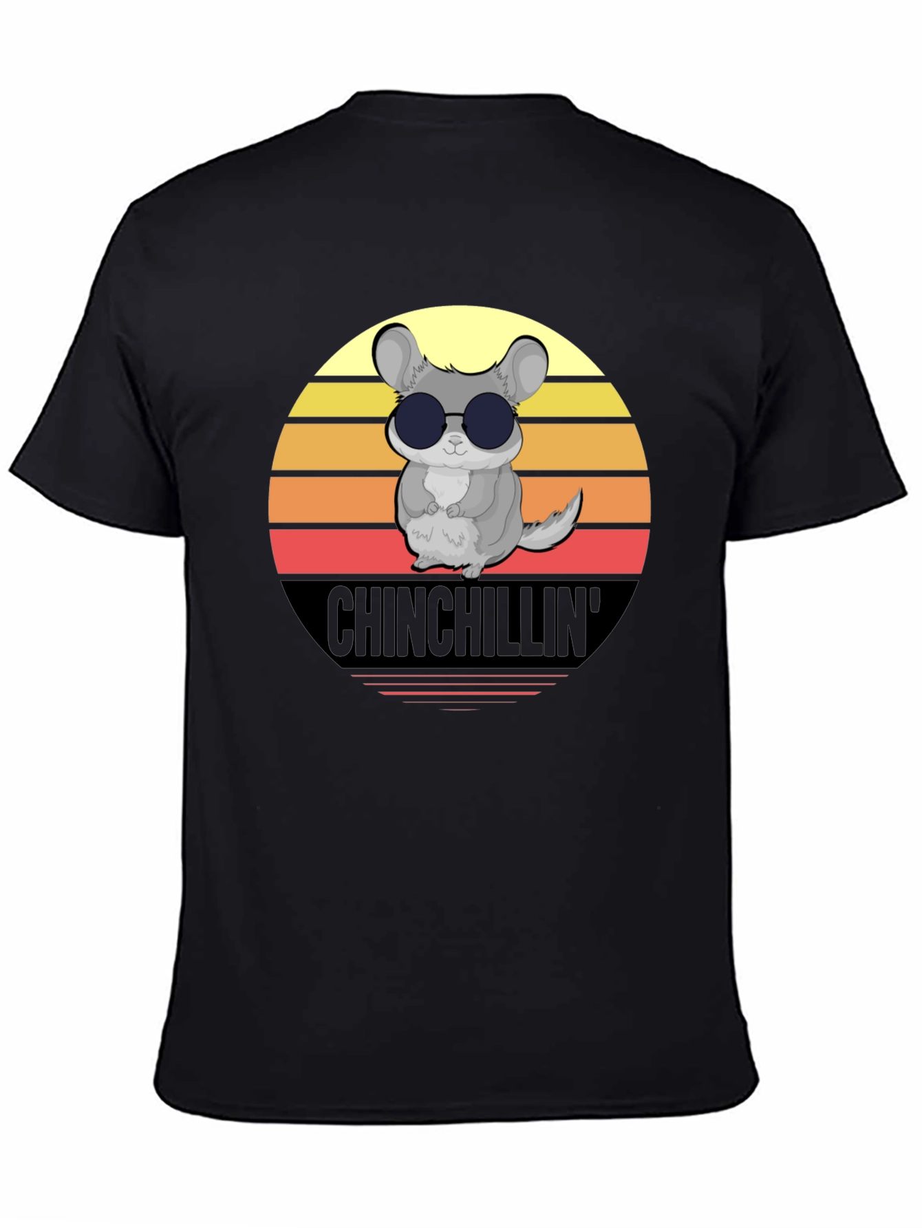 Chinchillin T-Shirt - Retro Sunset Graphic