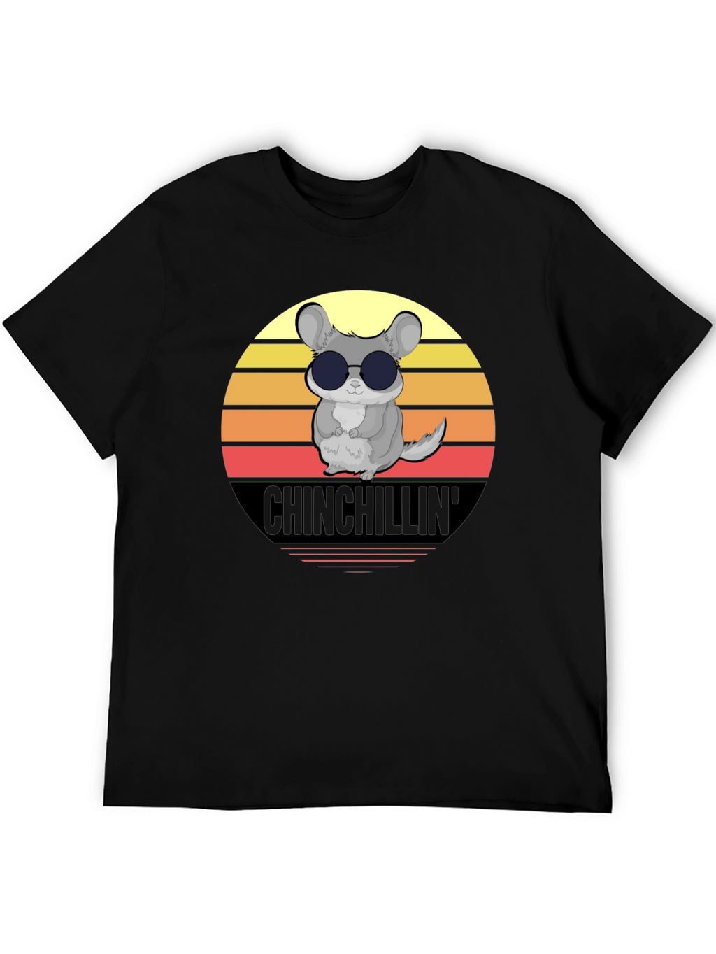 Chinchillin T-Shirt - Retro Sunset Graphic