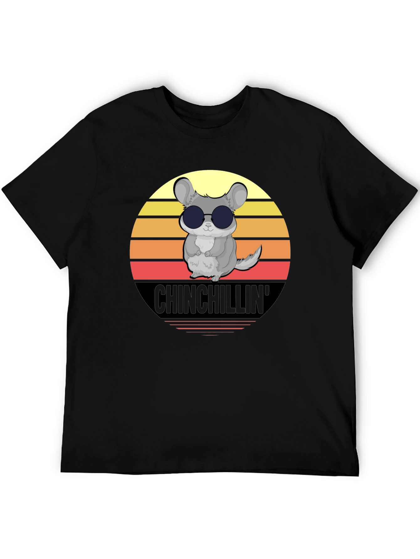 Chinchillin T-Shirt - Retro Sunset Graphic