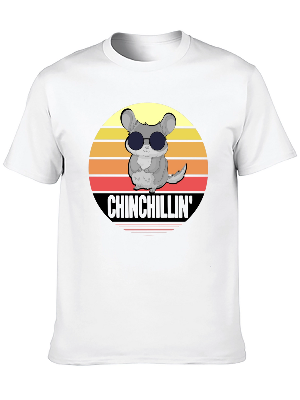 Chinchillin T-Shirt - Retro Sunset Graphic