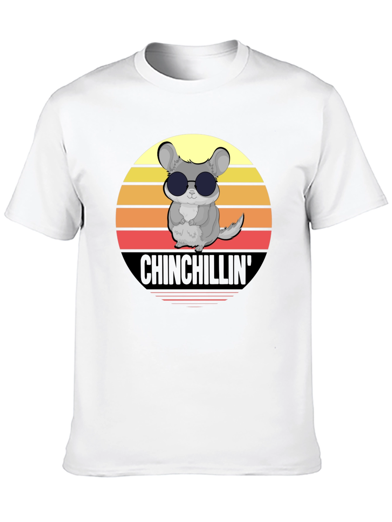 Chinchillin T-Shirt - Retro Sunset Graphic