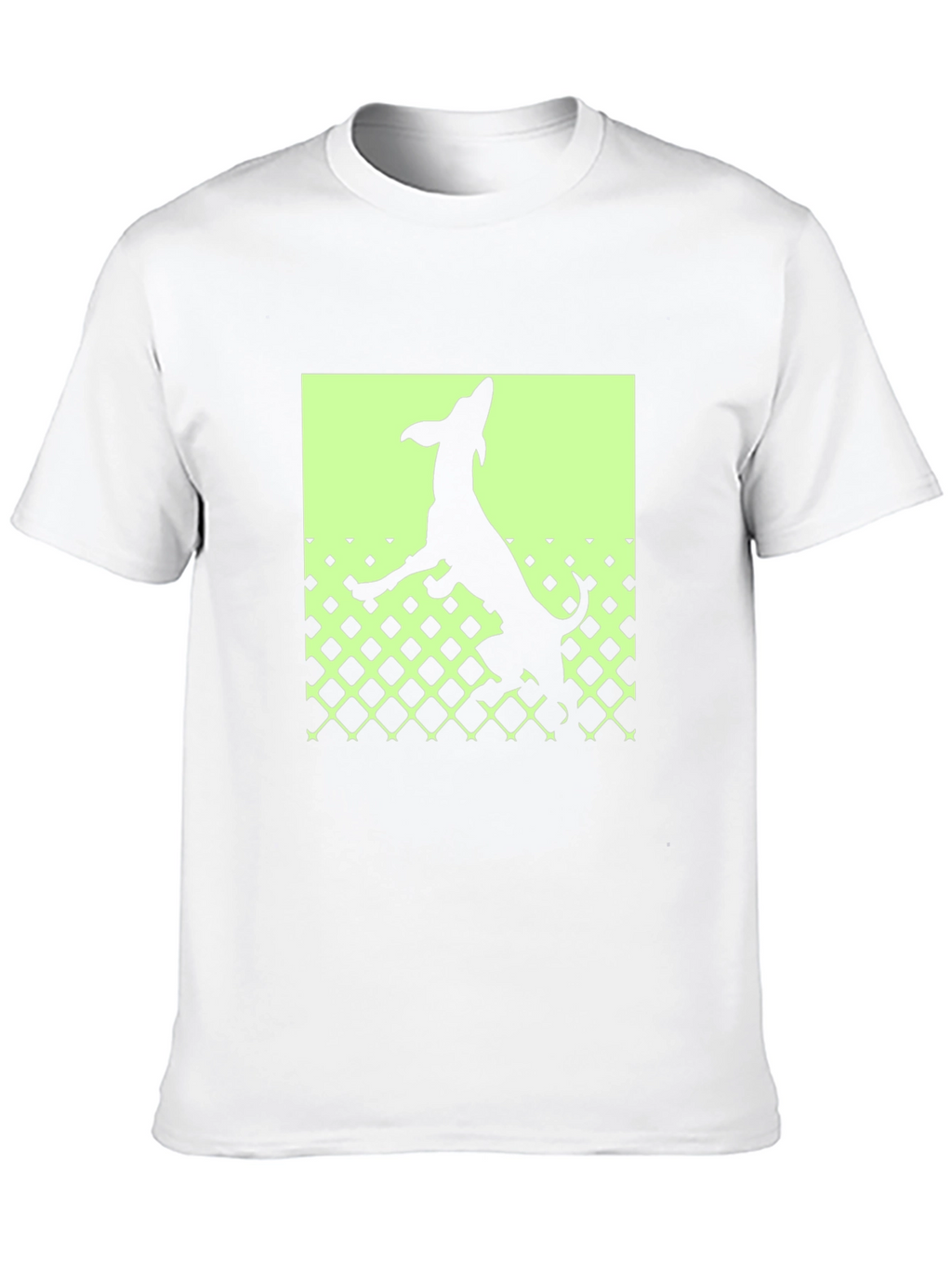 Dog Silhouette Graphic Tee - Mens Black T-Shirt