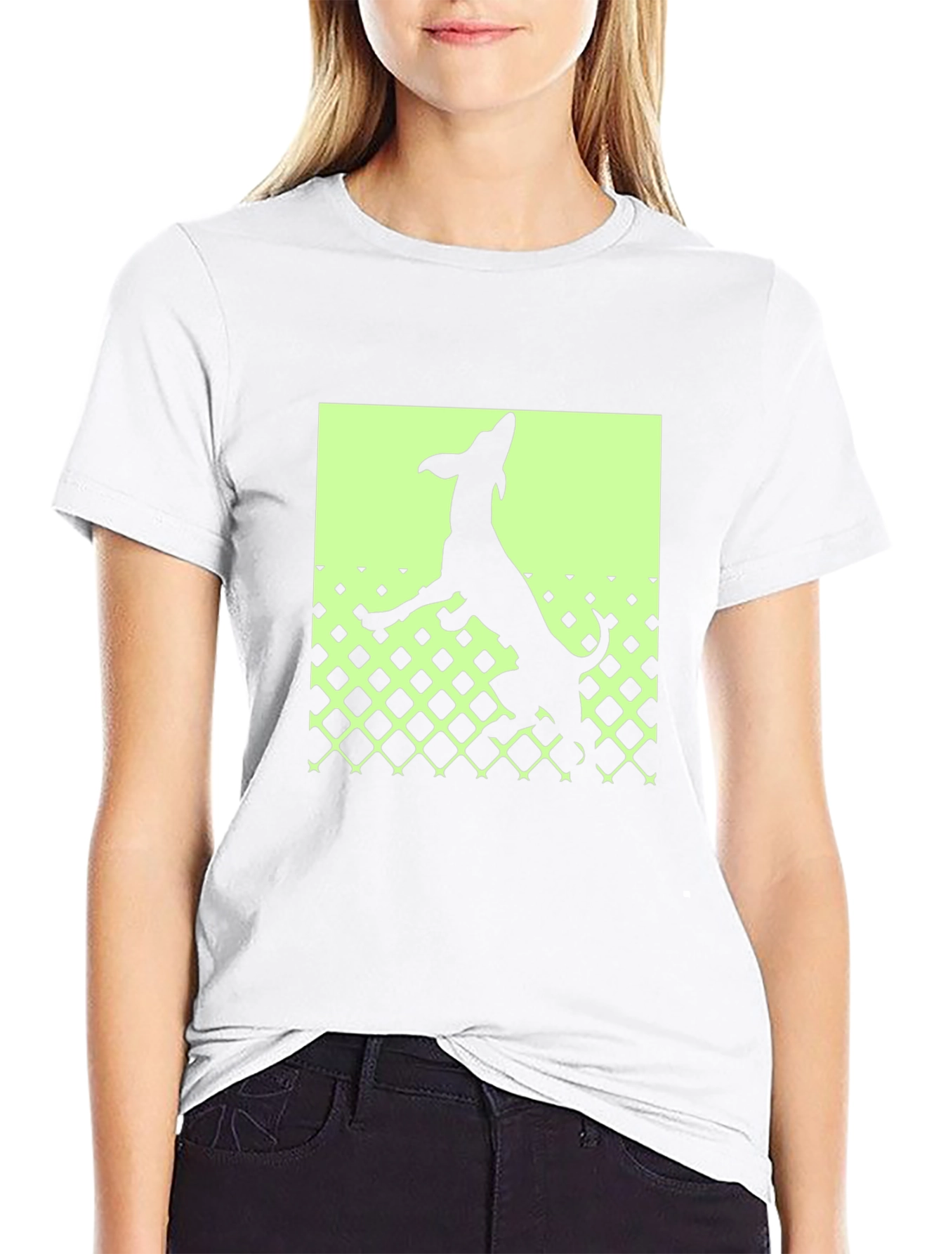 Dog Silhouette Graphic Tee - Mens Black T-Shirt