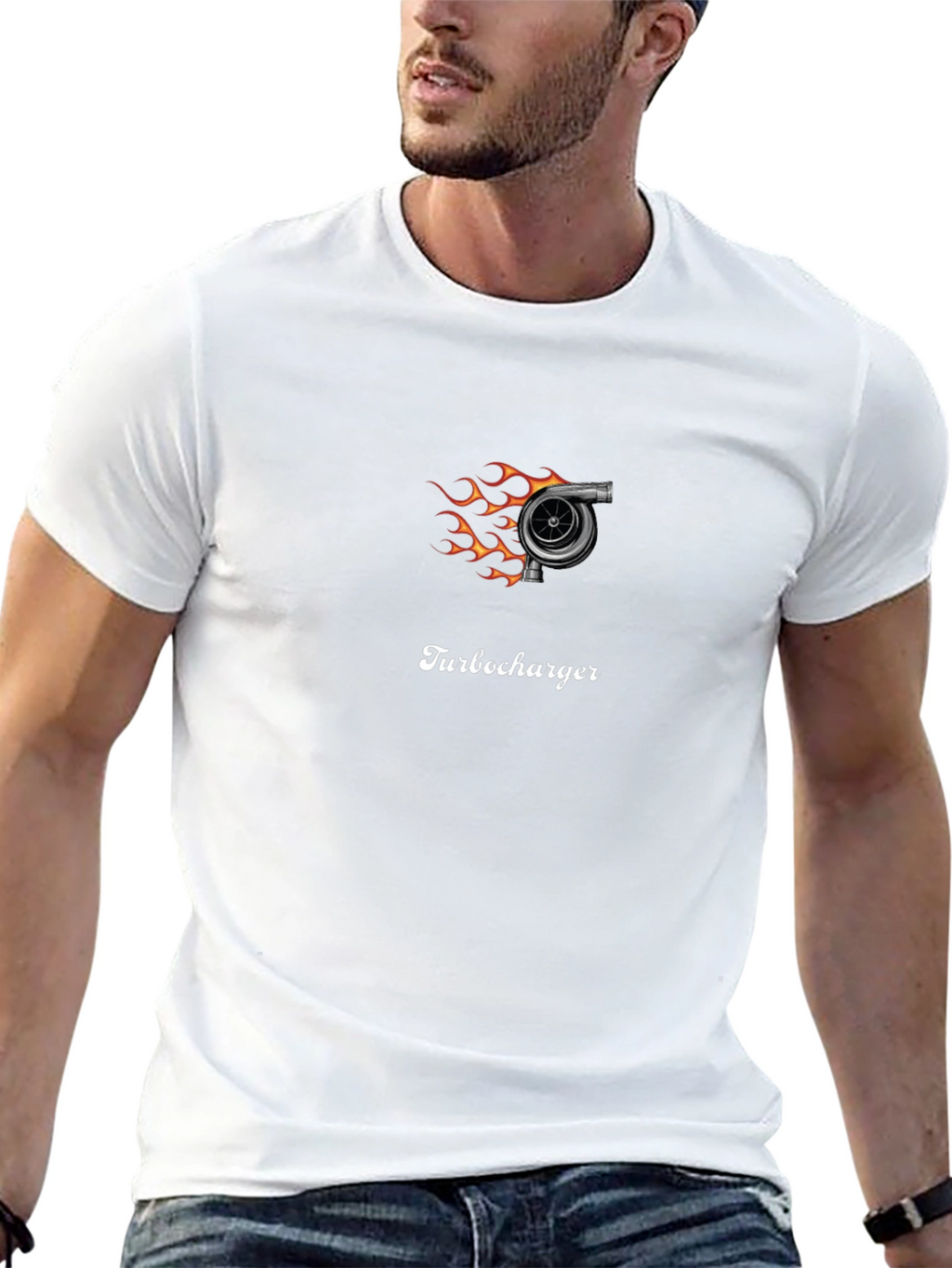 Turbocharger Flame Graphic Tee - Black