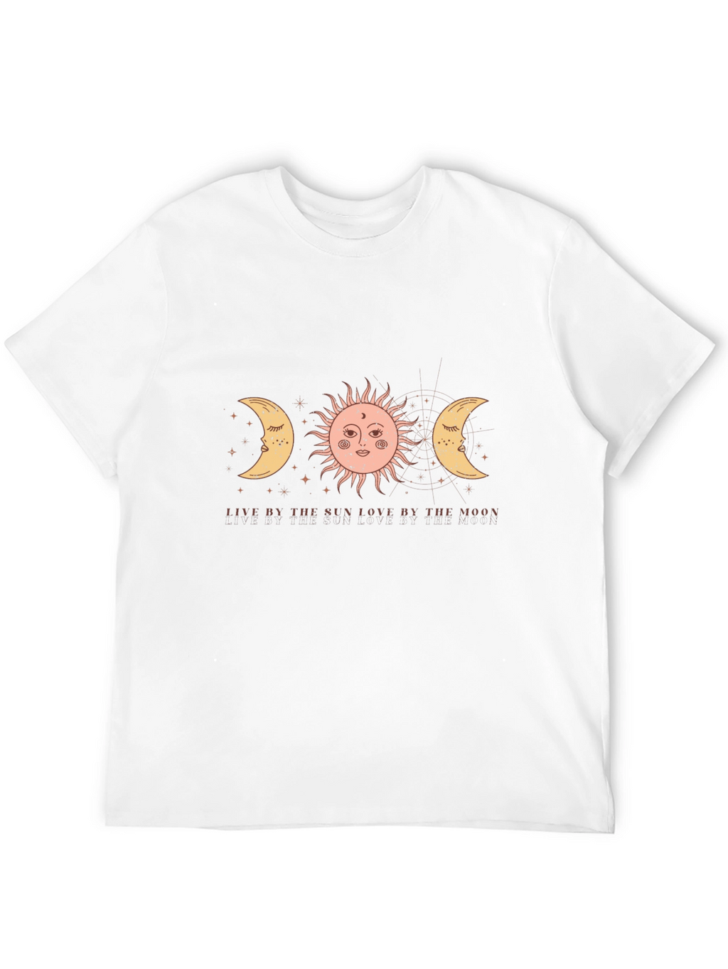 Celestial Sun & Moon Graphic T-Shirt - Black