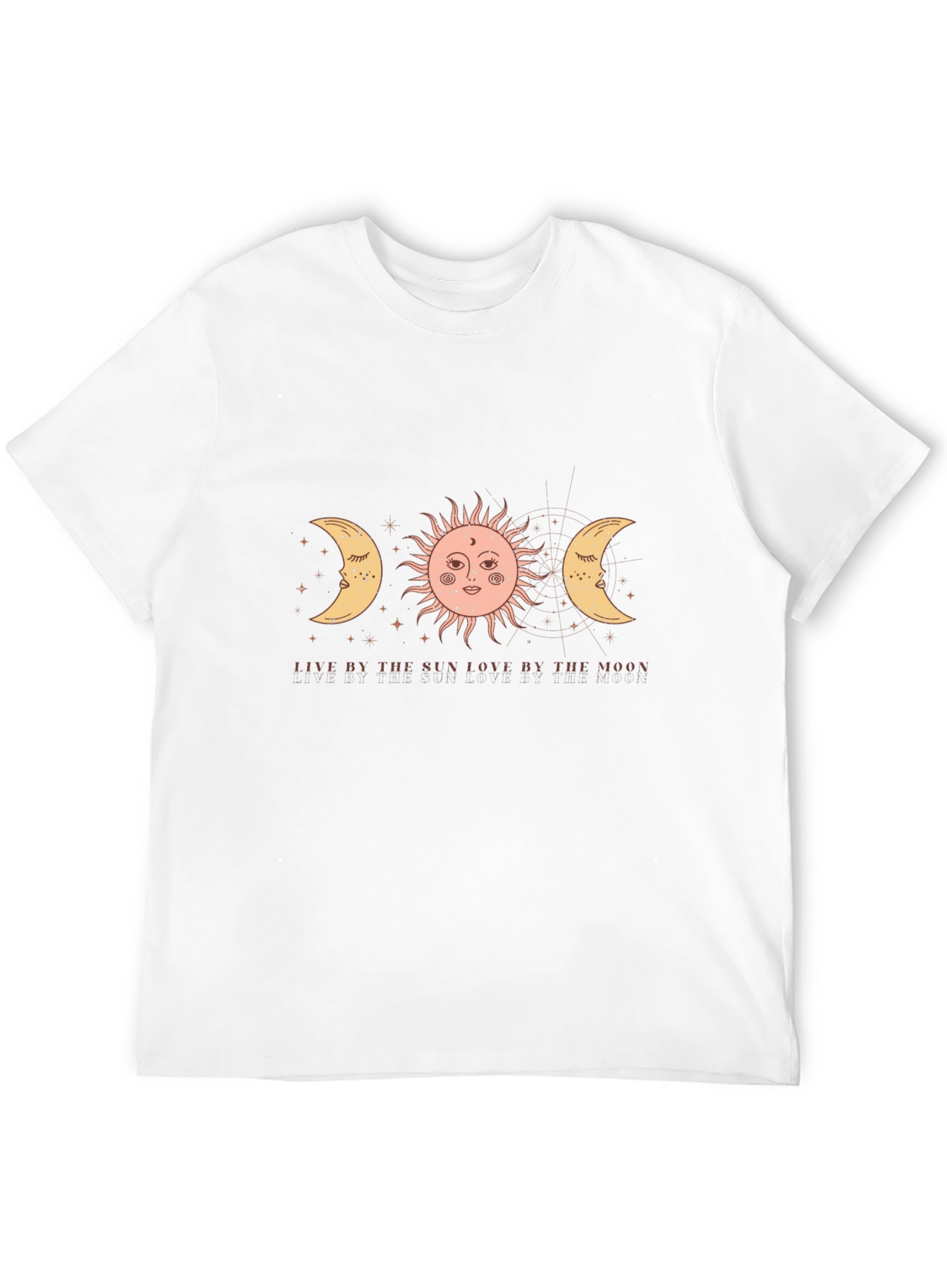 Celestial Sun & Moon Graphic T-Shirt - Black