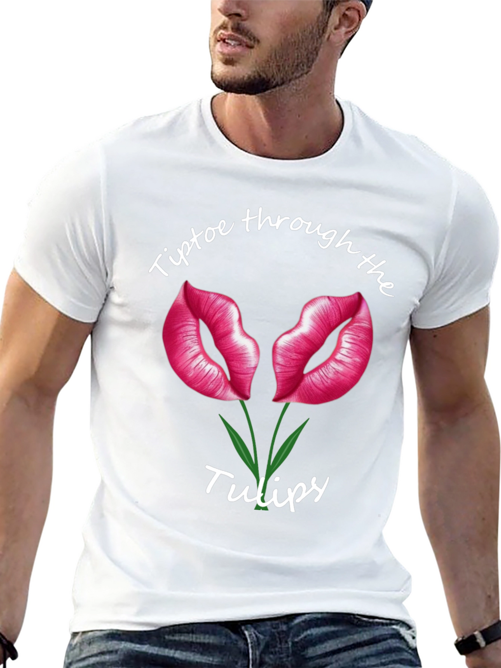 Tiptoe Through the Tulips Black T-Shirt
