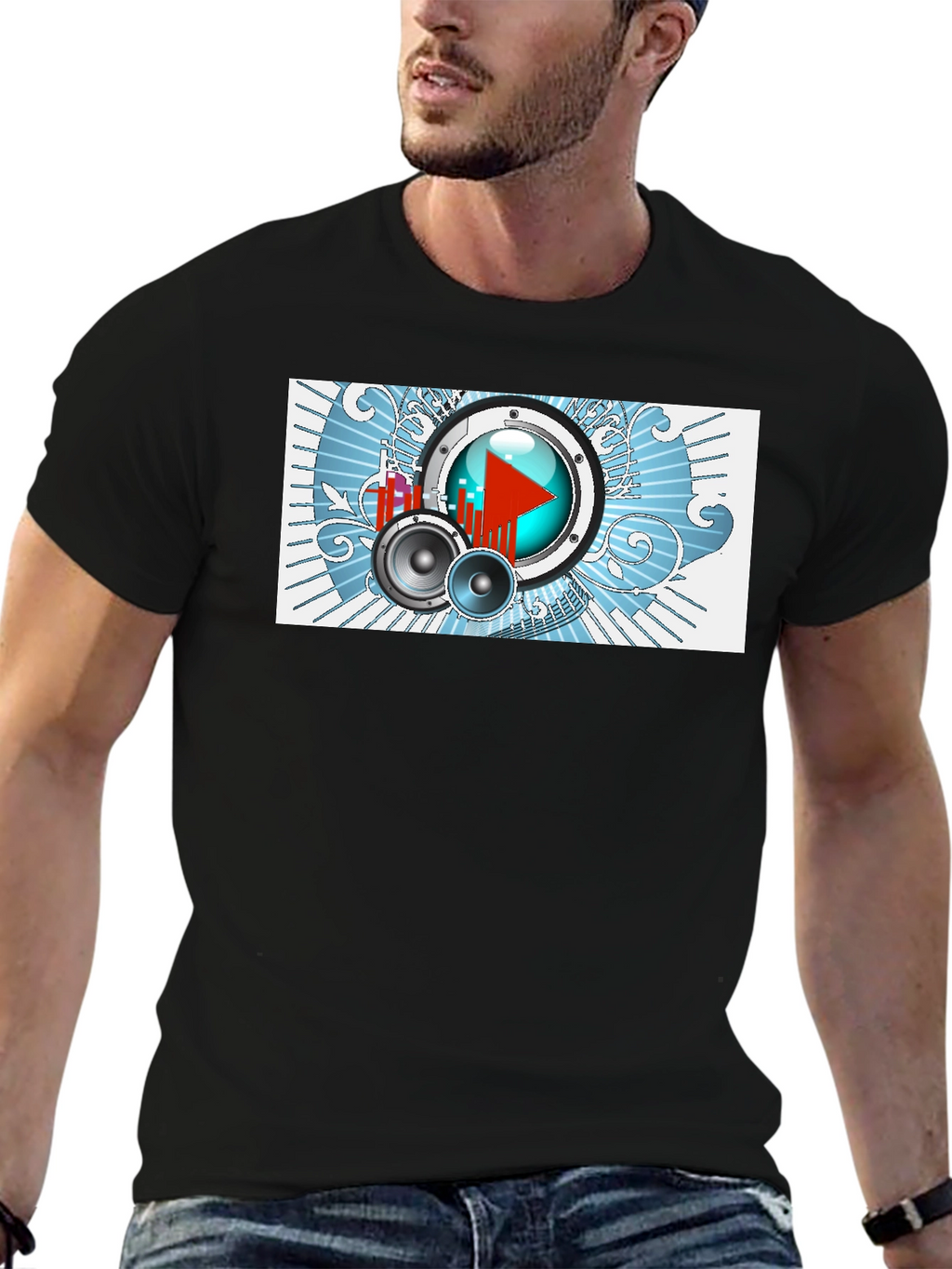 Music Graphic Tee - Black