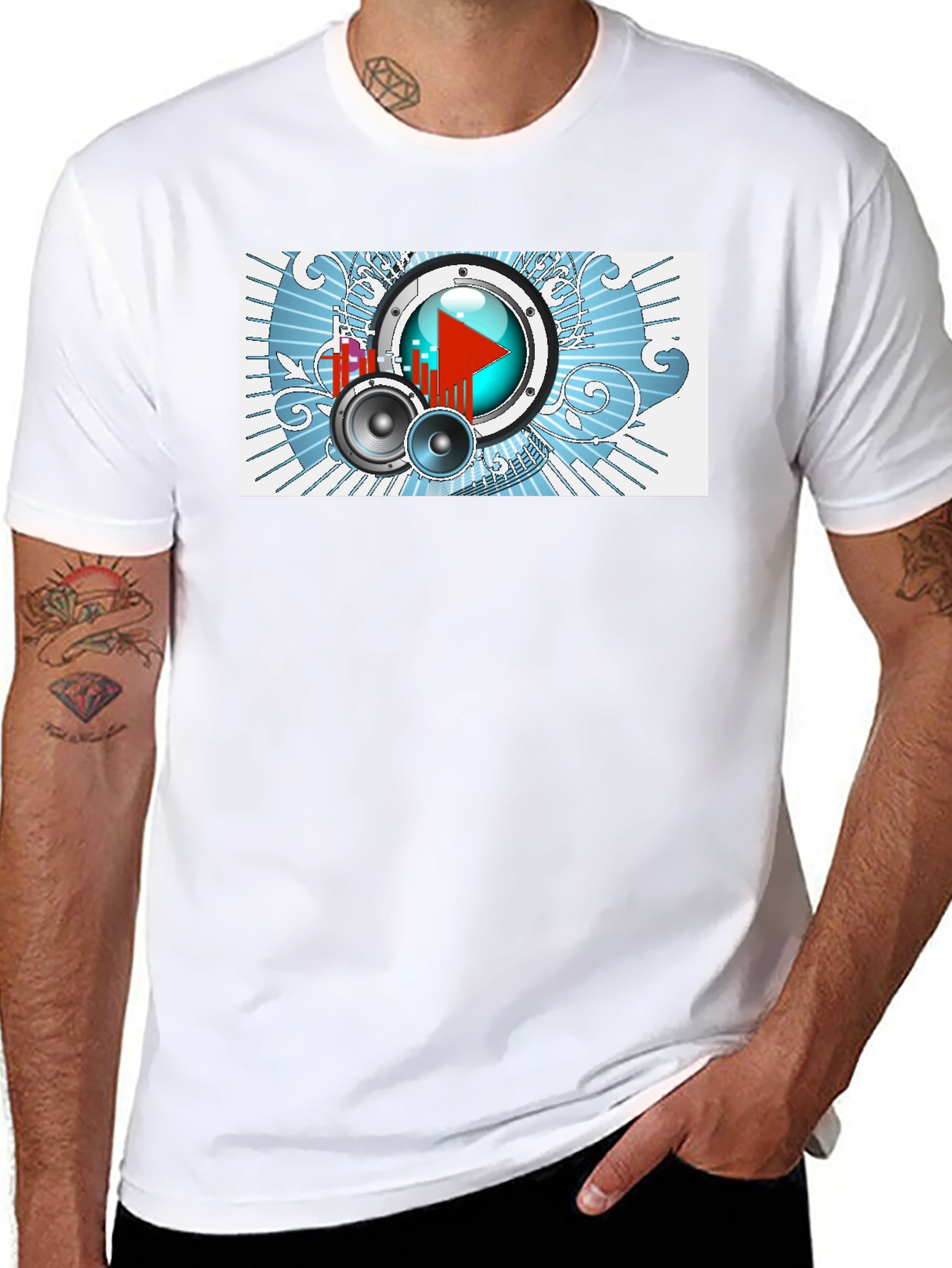 Music Graphic Tee - Black