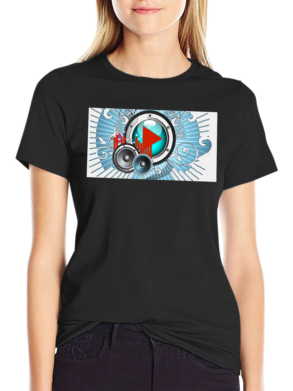Music Graphic Tee - Black