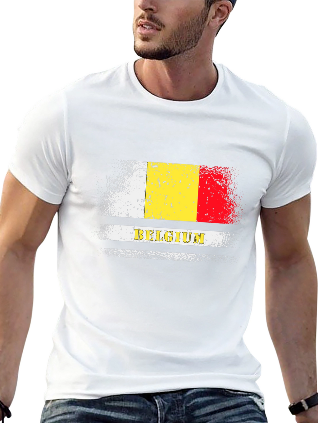 Belgium Flag T-Shirt - Black