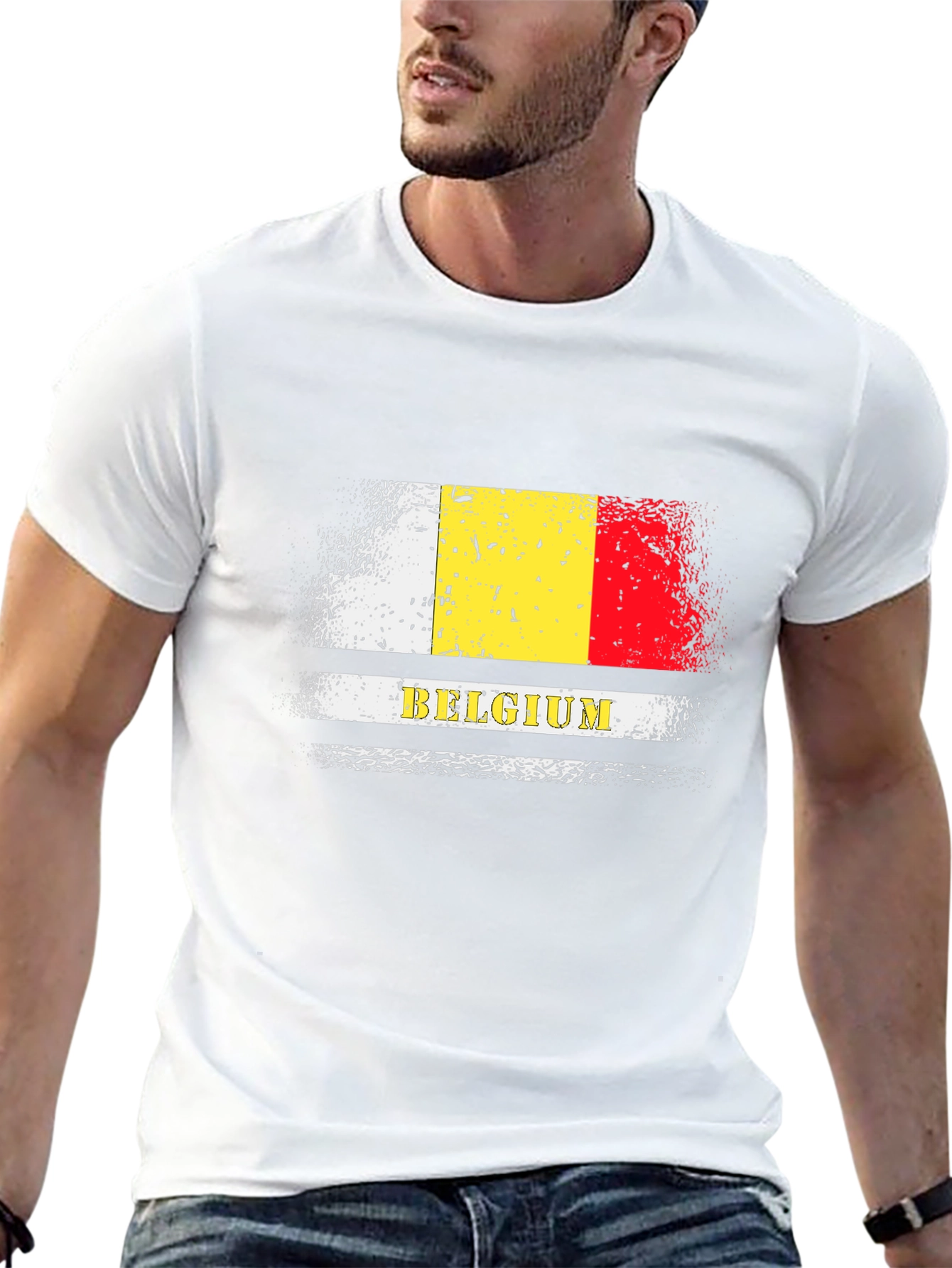 Belgium Flag T-Shirt - Black