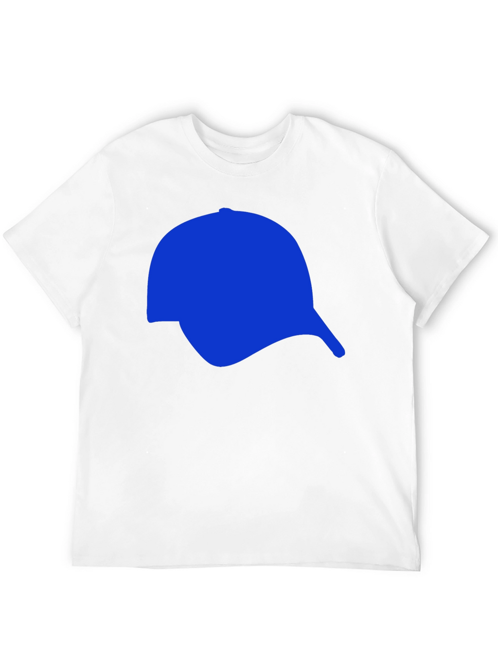 Mens Black T-Shirt with Blue Cap Graphic