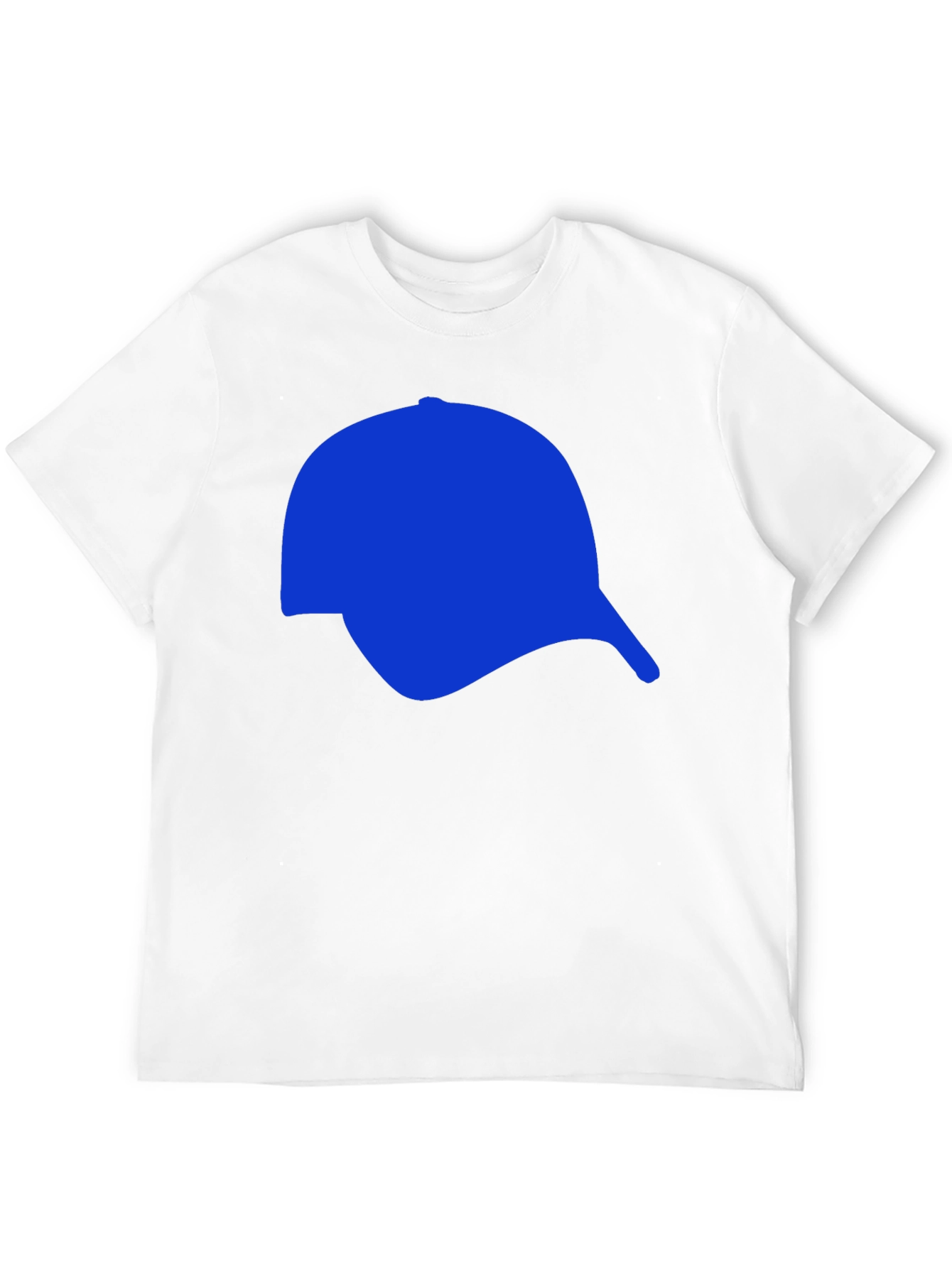 Mens Black T-Shirt with Blue Cap Graphic