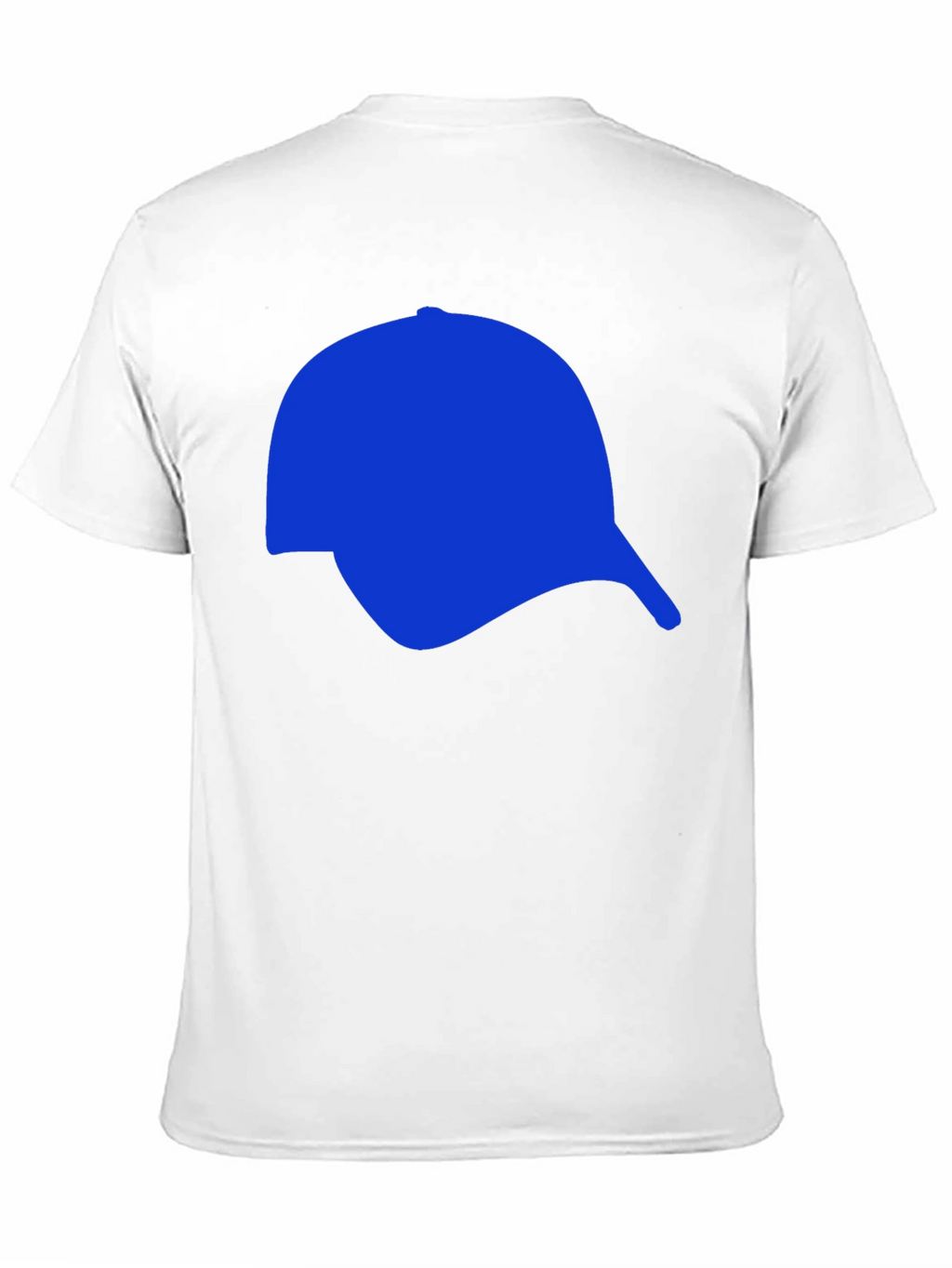 Mens Black T-Shirt with Blue Cap Graphic