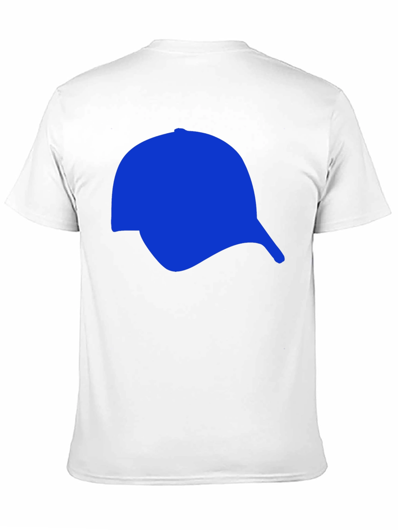 Mens Black T-Shirt with Blue Cap Graphic