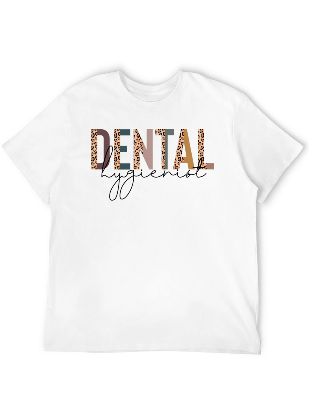 Dental Hygienist Leopard Print Graphic T-Shirt