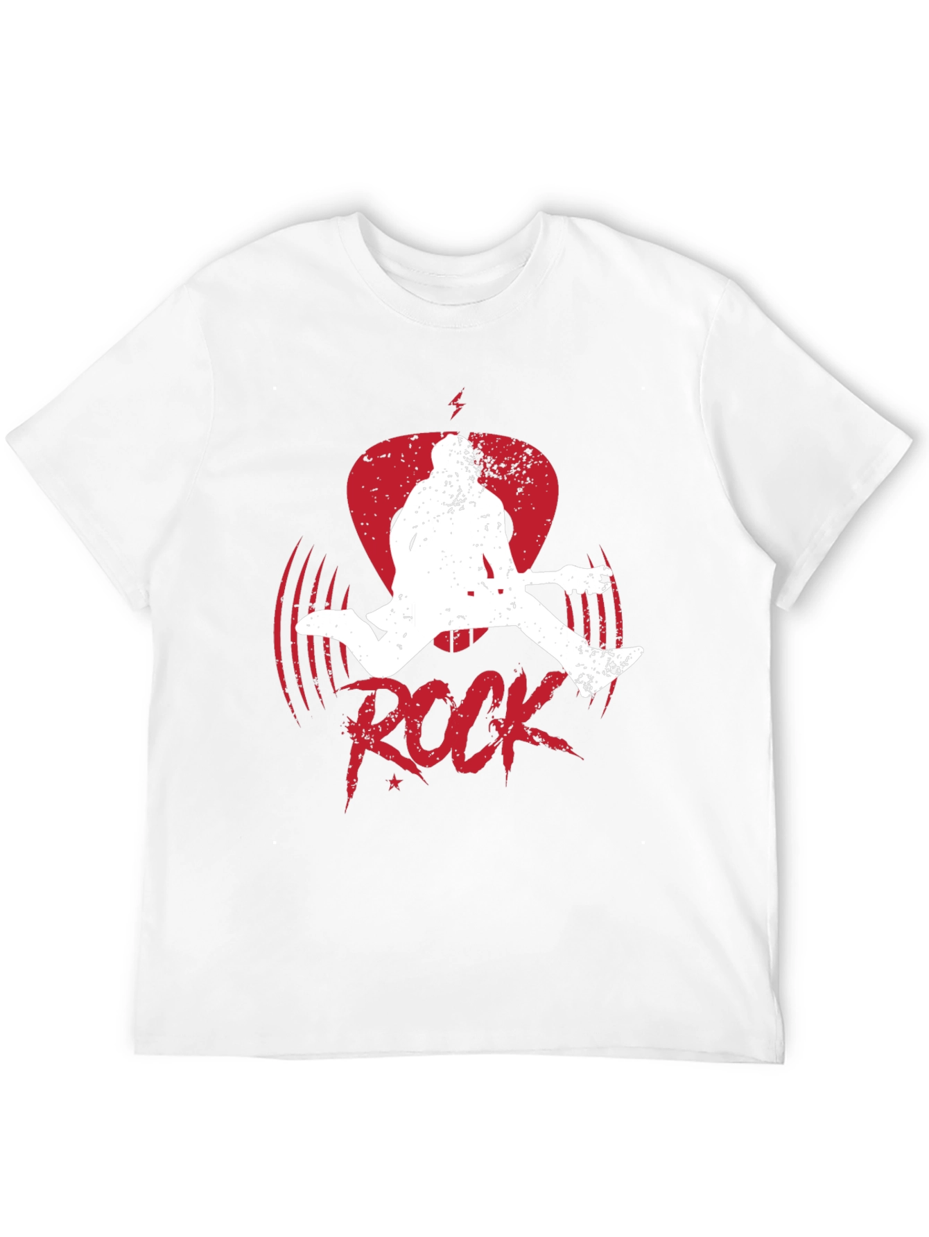 Rock Guitar Player Graphic Tee - Black Cotton