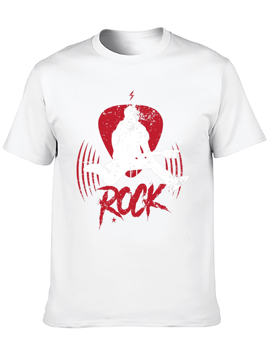 Rock Guitar Player Graphic Tee - Black Cotton