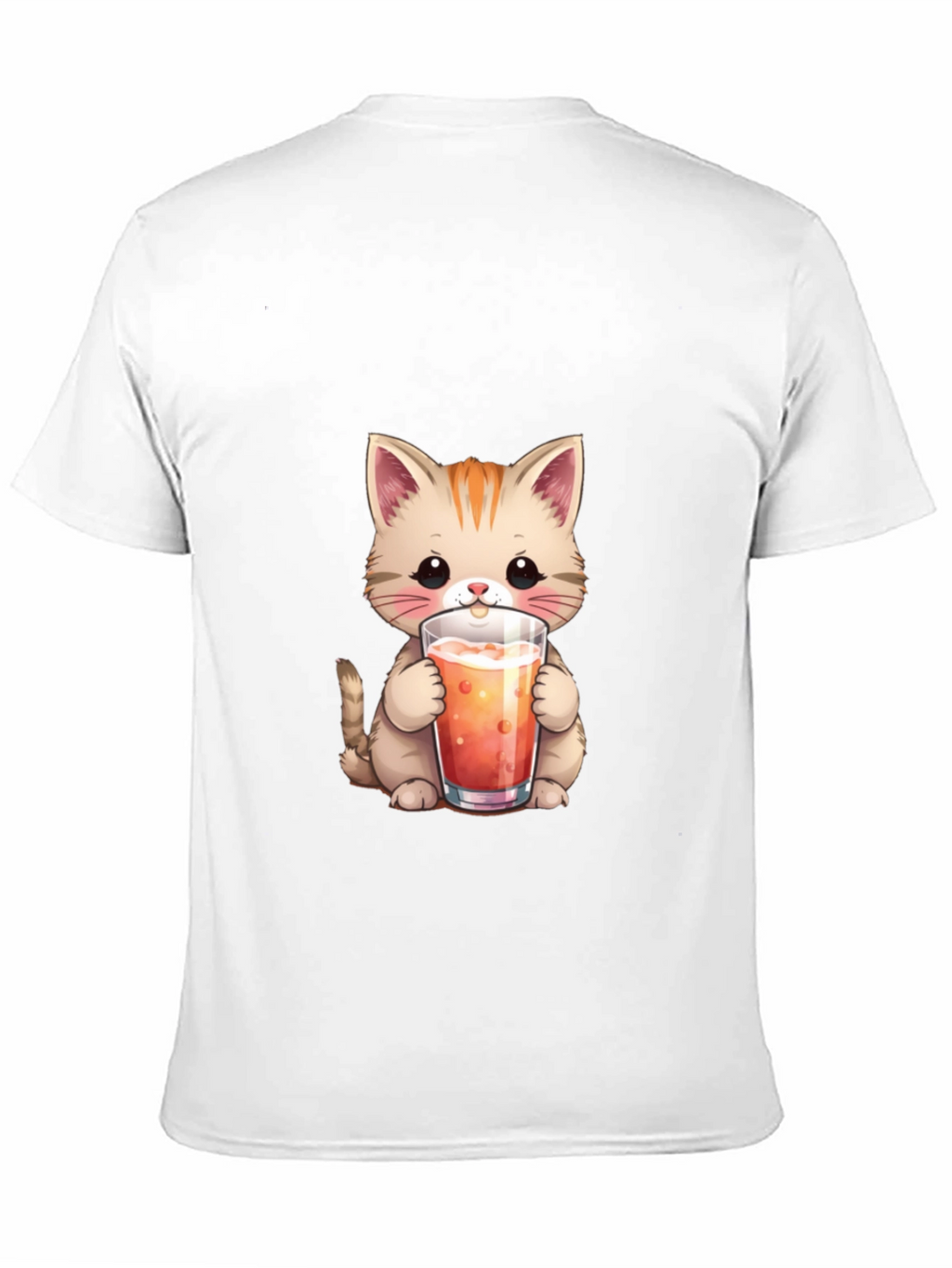 Cute Cat Drinking Juice T-Shirt