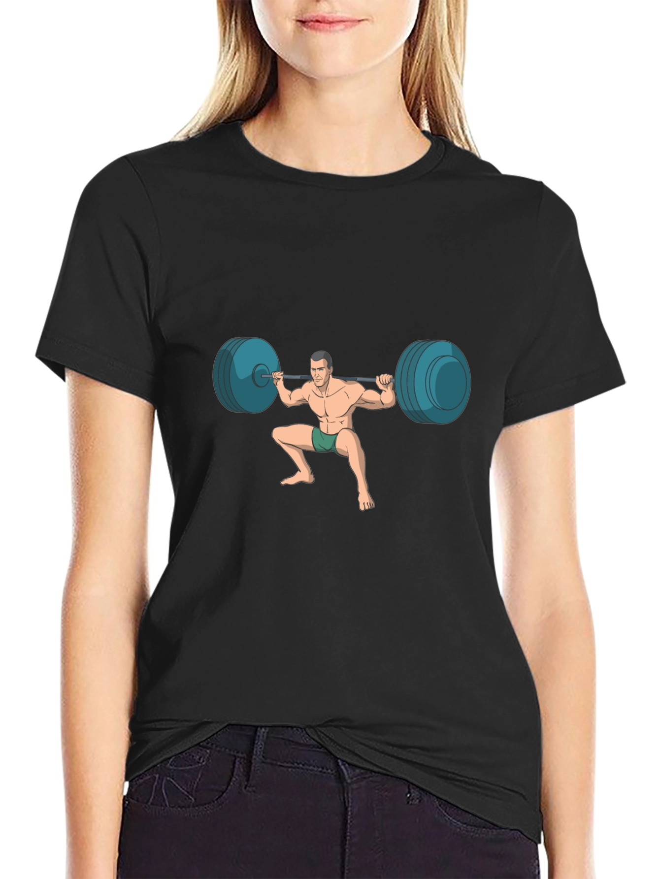 Weightlifter Graphic Tee - Black
