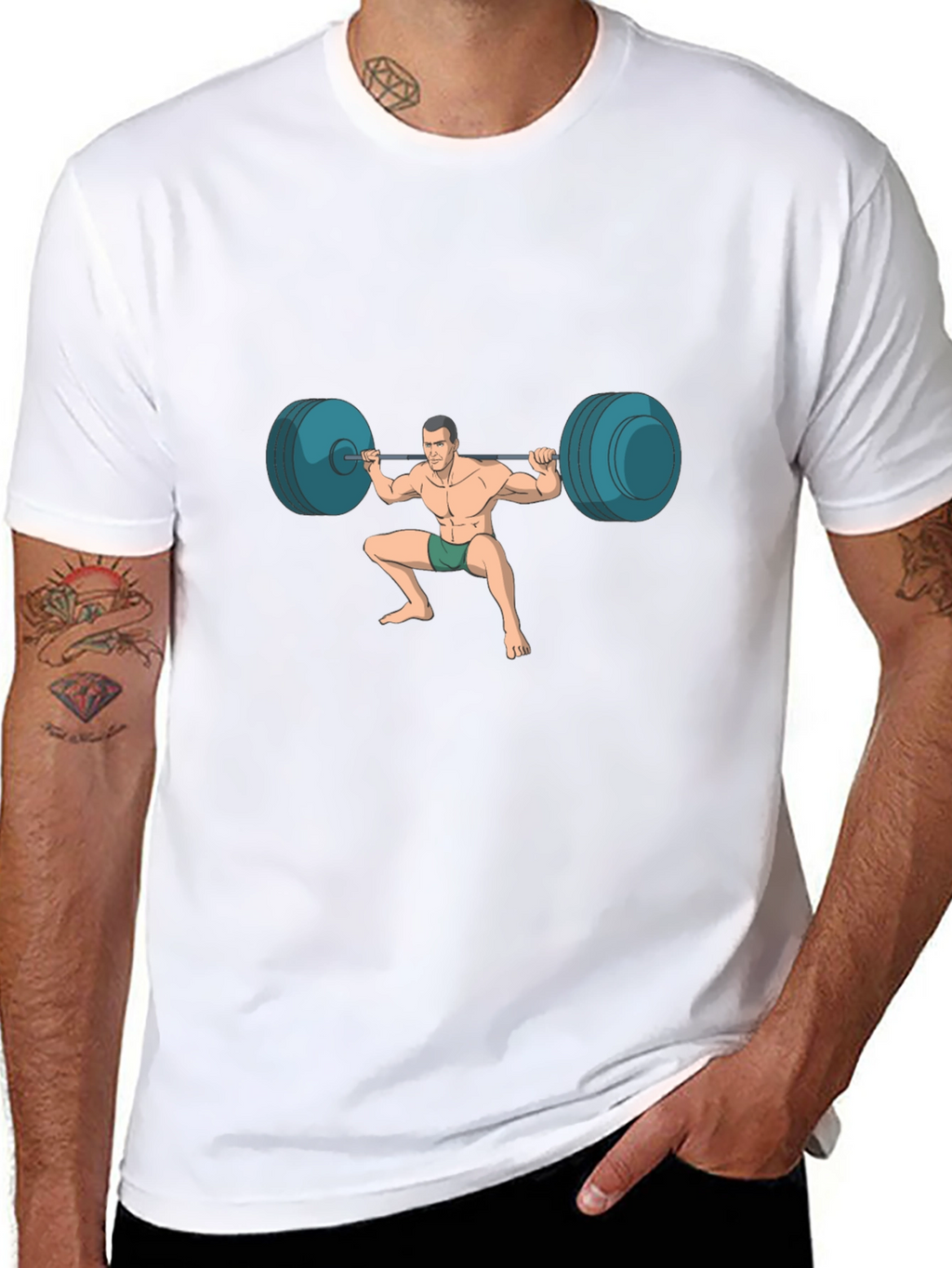 Weightlifter Graphic Tee - Black