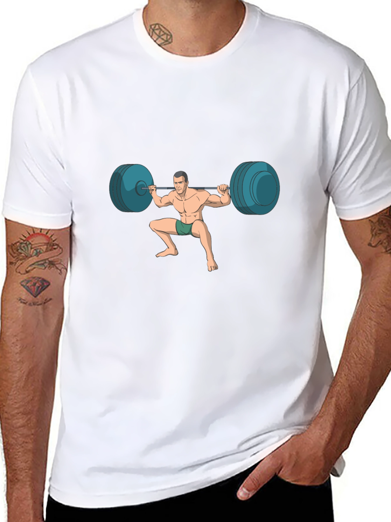 Weightlifter Graphic Tee - Black
