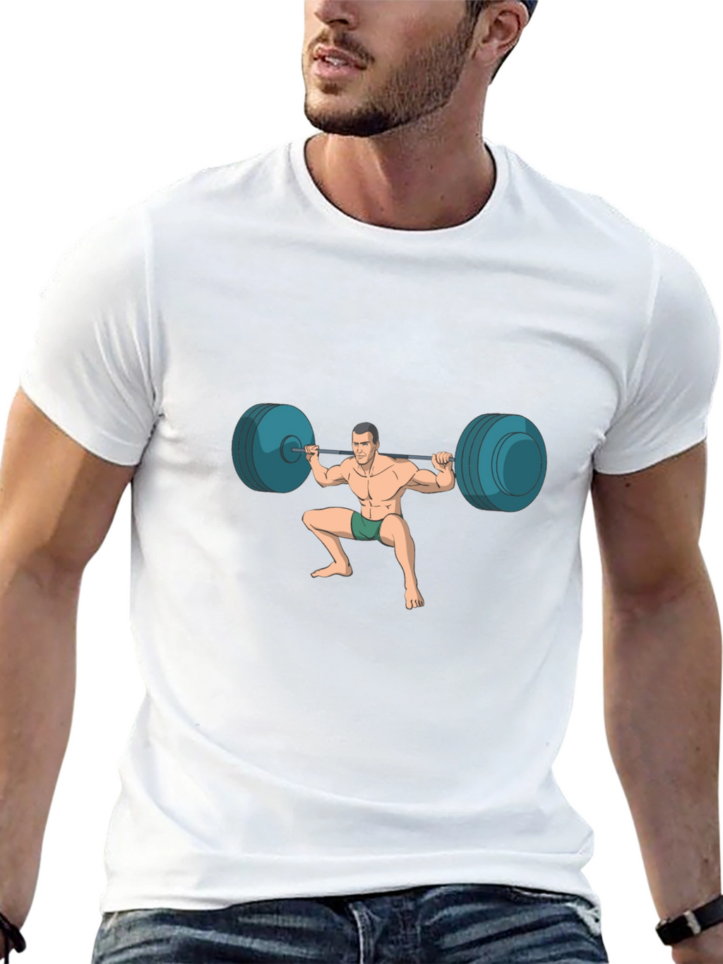 Weightlifter Graphic Tee - Black