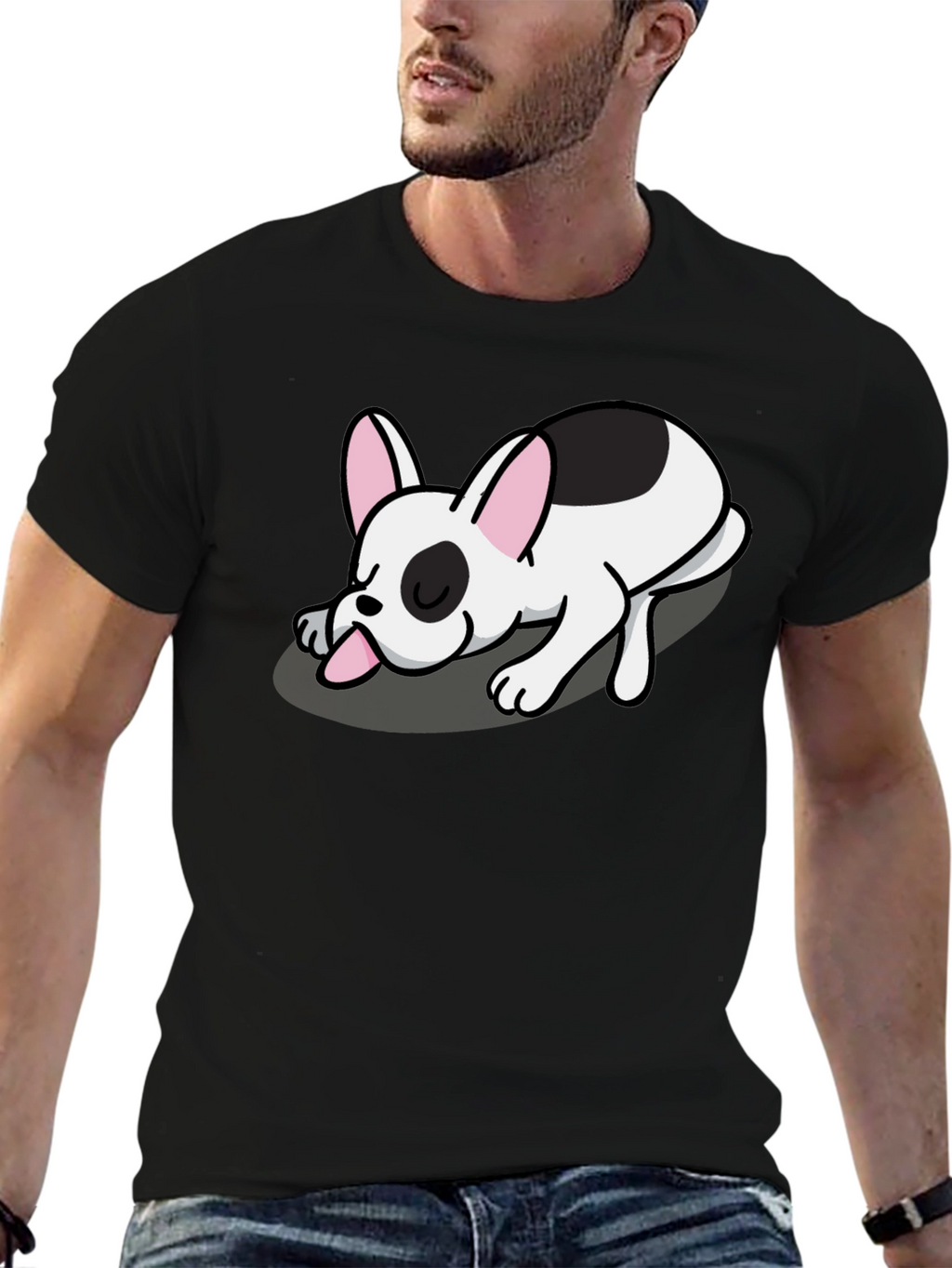Dog Graphic T-Shirt - Cute French Bulldog Design