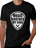 Music Soothes My Soul Graphic Tee - Black