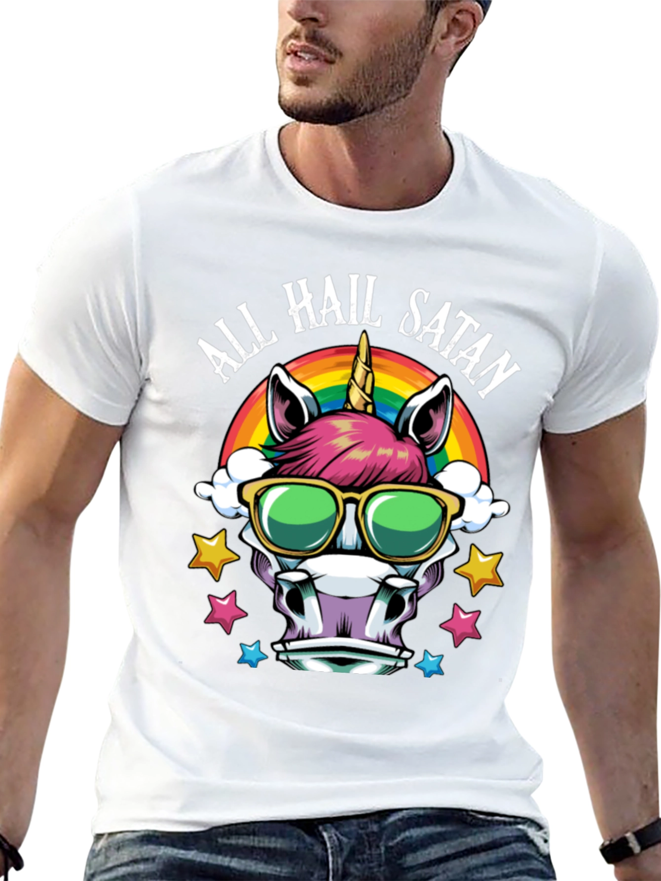 All Hail Satan Unicorn T-Shirt