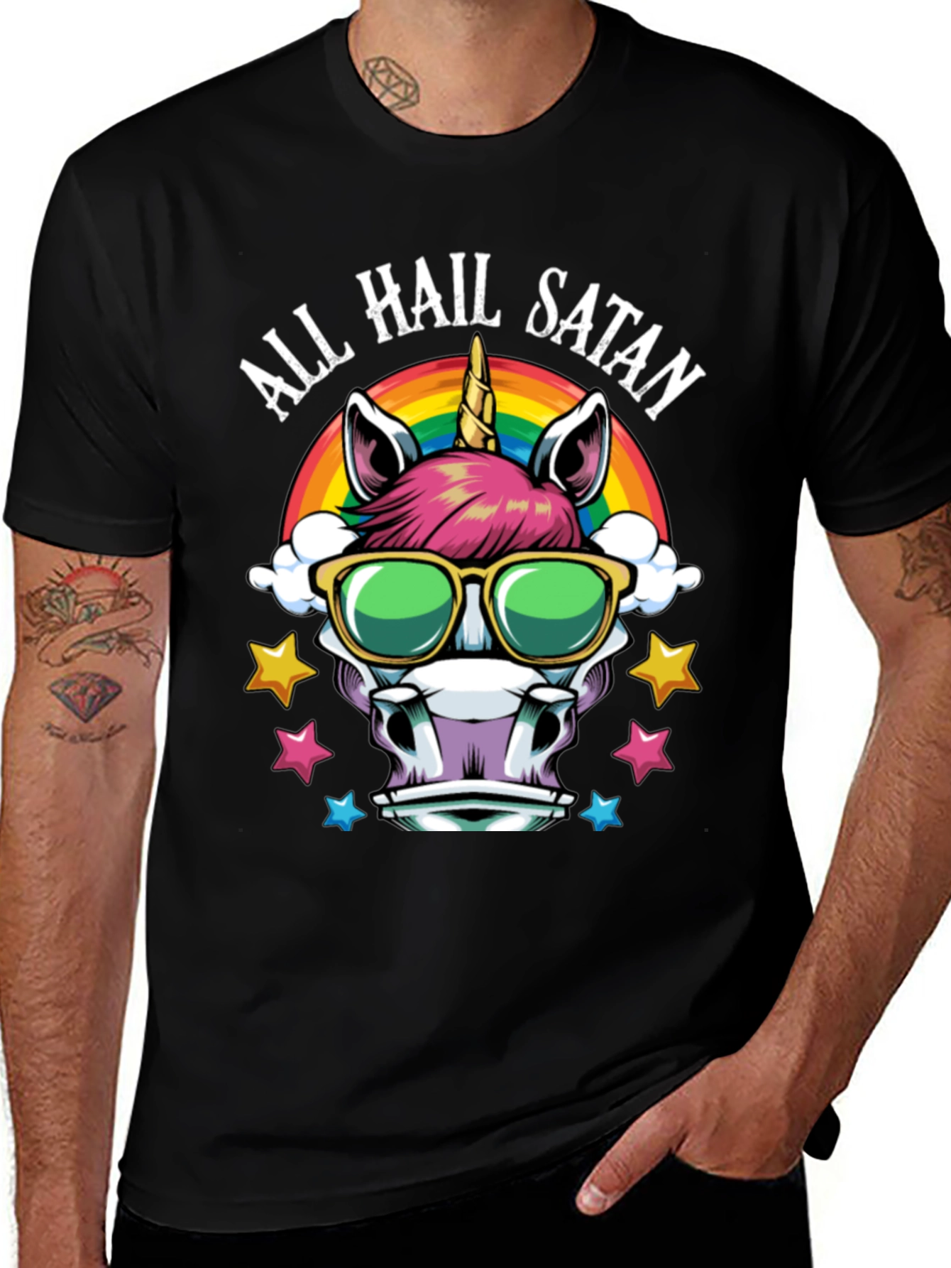 All Hail Satan Unicorn T-Shirt