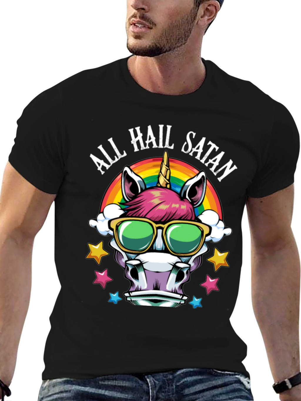All Hail Satan Unicorn T-Shirt