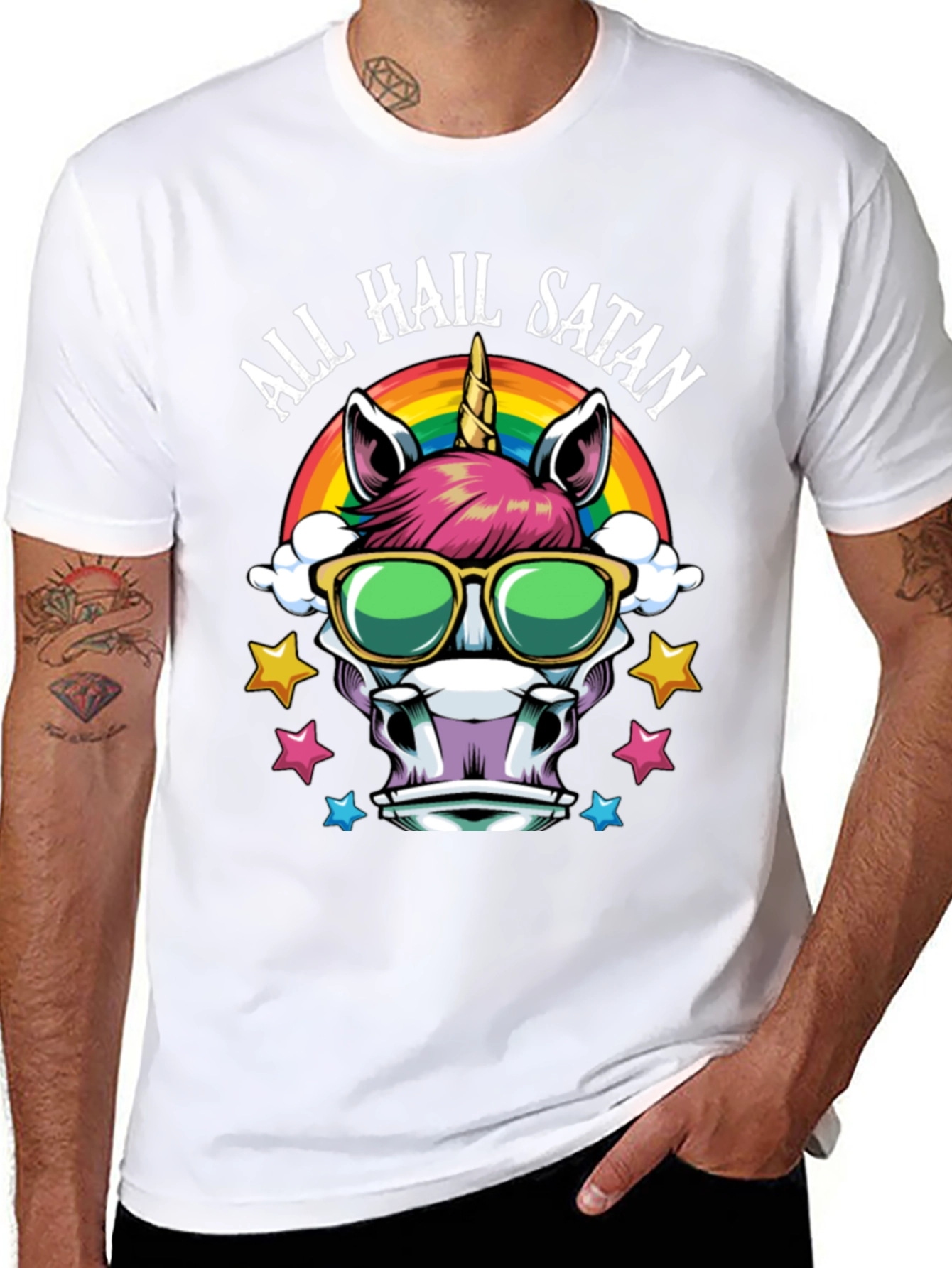 All Hail Satan Unicorn T-Shirt