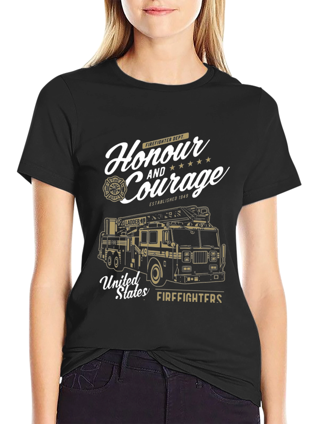 Firefighter Honour and Courage Graphic Tee